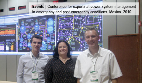 Conference for experts at power system management in emergency and post-emergency conditions. Mexico. 2010.